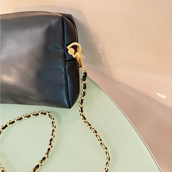 YSL YVES SAINT LAURENT Black Beaute Cosmetic Pouch with Studded Gold Accents New - Picture 3 of 15